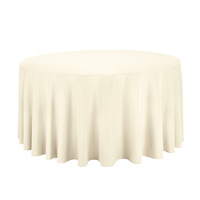 Tablecloth 260cm Round Cream Caress Feather leaf