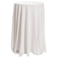 Tablecloth 270cm Round White Caress Feather leaf