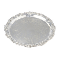 Silver Serving Tray Round