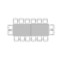Banquette Table for 16 (1.2m x 3.6m)