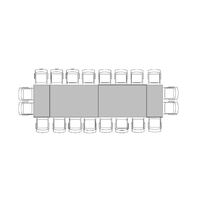 Banquette table for 20 (1.2m x 4.8m)