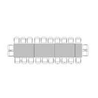 Banquette Table for 24 (1.2m x 6m)