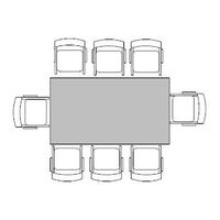 Banquette Table for 8 (1m x 1.8m)
