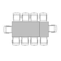 Banquette Table for 10 (1m x 2.4m)