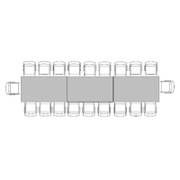 Banquette Table for 20 (1m x 5.4m)