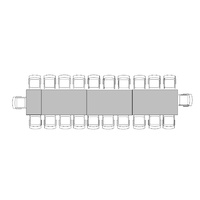 Banquette Table for 22 (1m x 6m)