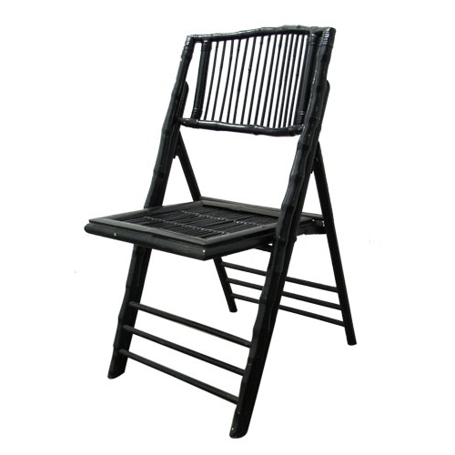 Black Bamboo Folding Chair