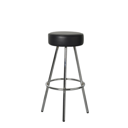 Black Stool with padded top