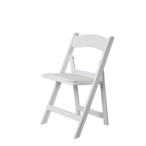 White Padded Folding Chair