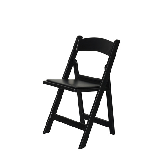 Black Padded Folding Chair