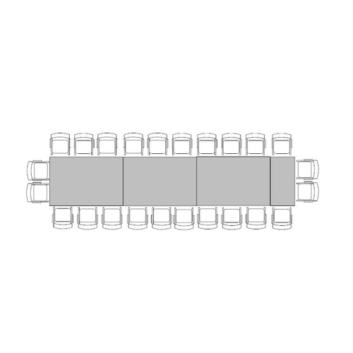 Banquette Table for 24 (1.2m x 6m)
