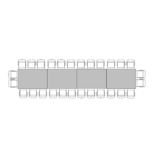 Banquette Table for 28 (1.2m x 7.2m)
