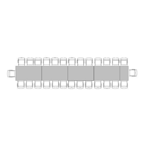 Banquette Table for 28 (1m x 7.8m)